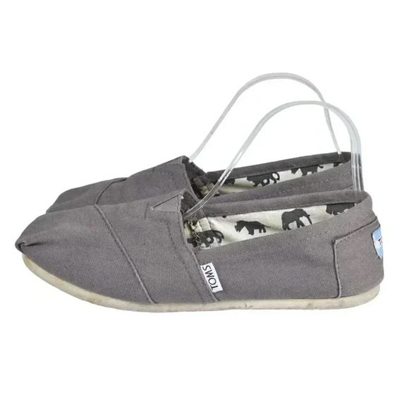 Tom Classic  Canvas Shoes Espadrilles Gray Size 9 - Picture 1 of 10